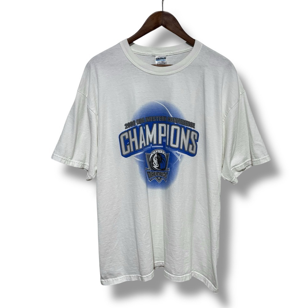 Vintage Y2K Dallas Mavericks Western Conference Champions T Shirt XL 23 x 30‎